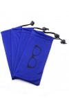 Microfibre avec cordon de serrage pour cordon de rangement pour lunettes, cosmétiques, téléphone portable, cartes, stylos, cl