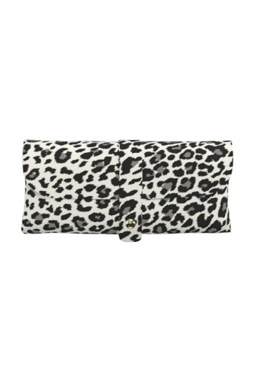 BUULOO Étui à lunettes en cuir souple imprimé léopard noir, étui à lunettes de soleil fin portable pour femme, étui à lunette