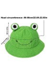 Whaline Chapeau grenouille en peluche - Vert - Pliable - Automne et Hiver - Garde au chaud - Pour adultes et femmes - Pour ac