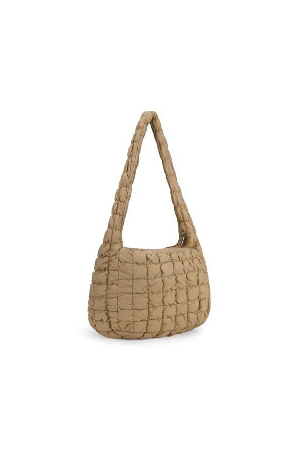 DKIIL NOIYB Sac fourre-tout matelassé femme, sac fourre-tout léger et gonflé, motif treillis, sacs à main matelassés de 45,7 