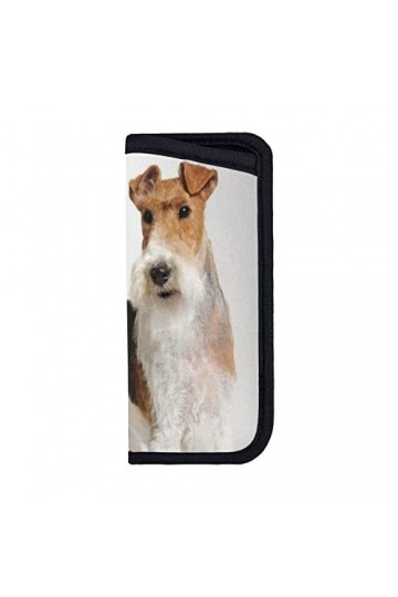 ANGYANG Sac à lunettes souple Fox Terrier chien manchon de lunettes anti-rayures étui à lunettes Portable étui à lunettes de 