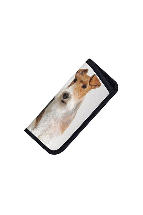 ANGYANG Sac à lunettes souple Fox Terrier chien manchon de lunettes anti-rayures étui à lunettes Portable étui à lunettes de 