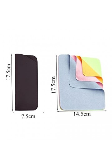 Tucireat Étui à Lunettes Souple 6 Pièces Souple Pochette en Cuir pour Lunettes de Soleil Portable Souple Lunettes de Lecture 