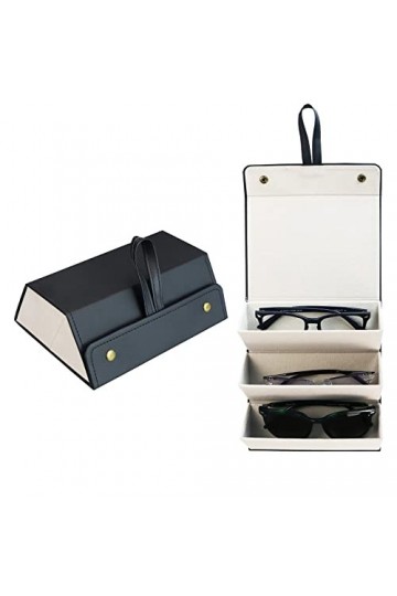Hifot Boîte Rangement Lunettes, Portable Pliable Organisateur Lunettes, Plusieurs Lunettes Organisateur Voyage Boîte à Lunett