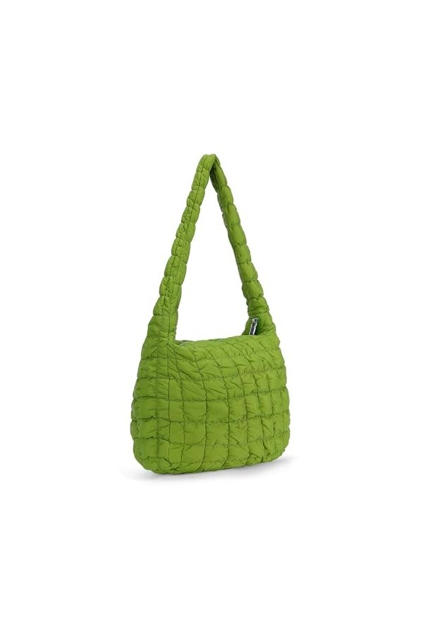 DKIIL NOIYB Sac fourre-tout matelassé femme, sac fourre-tout léger et gonflé, motif treillis, sacs à main matelassés de 45,7 