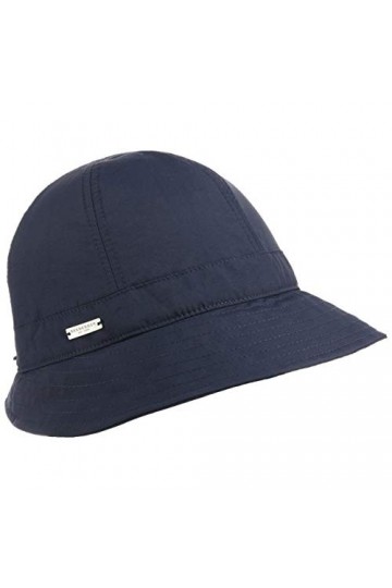 Seeberger Chapeau Cloche Uni Anti-Rain Chapeau dexterieur Chapeau pour Femme Taille Unique - Bleu Fonce 