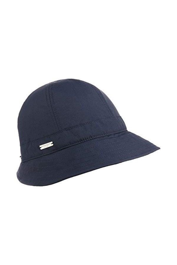 Seeberger Chapeau Cloche Uni Anti-Rain Chapeau dexterieur Chapeau pour Femme Taille Unique - Bleu Fonce 