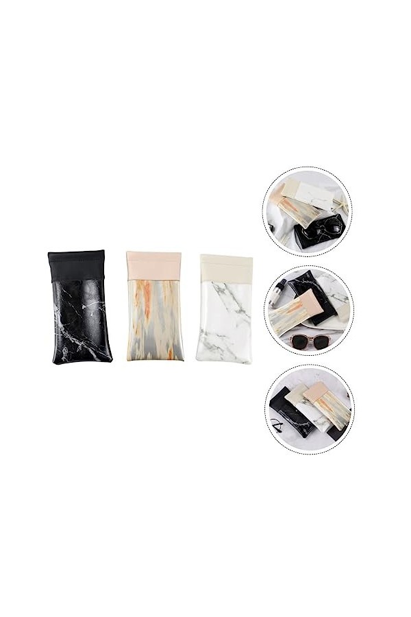 CALLARON 3 Pièces Sac De Lunettes De Soleil Étuis À Lunettes Souples Étui À Lunettes De Ski De Neige Pour Lunettes Pochette À