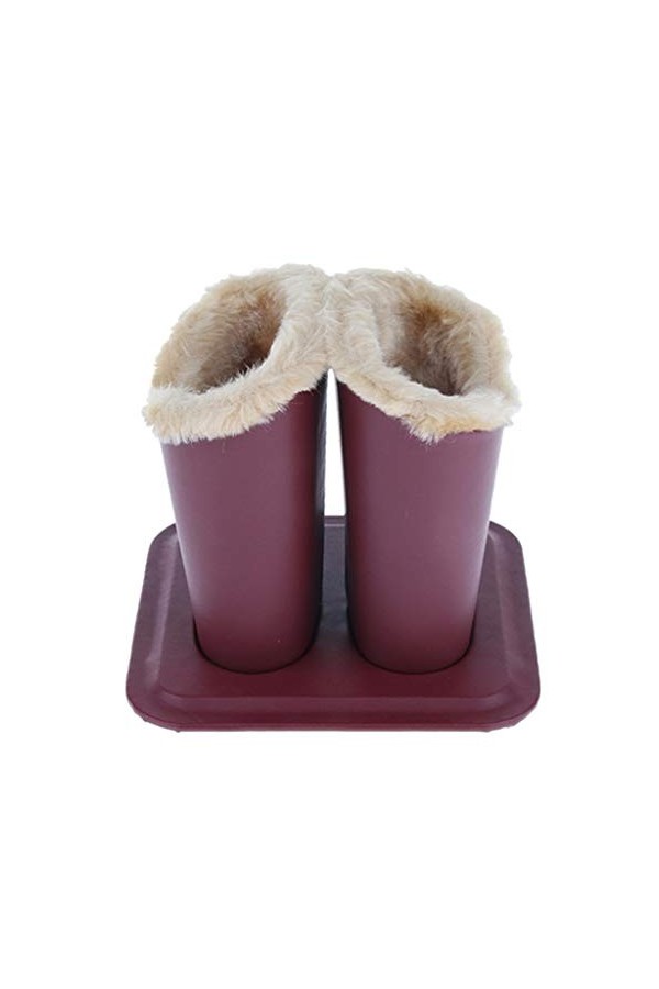 Ocobudbxw Porte-Lunettes doublé en Peluche avec Base magnétique - étui pour Lunettes en Cuir PU