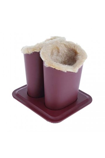 Ocobudbxw Porte-Lunettes doublé en Peluche avec Base magnétique - étui pour Lunettes en Cuir PU