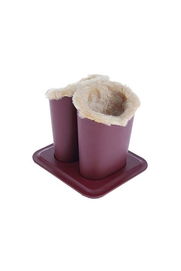 Ocobudbxw Porte-Lunettes doublé en Peluche avec Base magnétique - étui pour Lunettes en Cuir PU