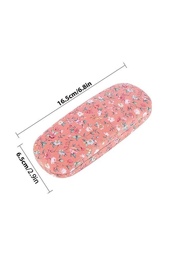 YKKJ 2 Pièces Étui à Lunettes Floral avec Tissu de Lunettes，Étui à Lunettes Original Portable， pour Toutes les Lunettes de So