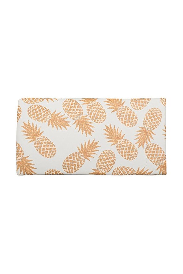 styleBREAKER Étui pour lunettes de soleil avec imprimé ananas et chiffon de nettoyage, étui avec fermeture à cliquet 09020076