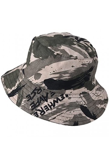 Ruphedy Chapeau bob unisexe pour lété, la plage, les voyages, le soleil, les pêcheurs, vert/gris, Taille unique