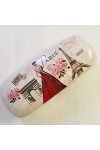 VIANAYA Etui à lunettes Paris tour eiffel - motif paris mode/robe rouge - taille classique