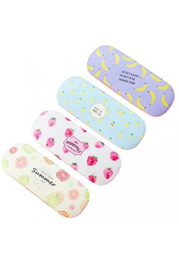 Zuzer 4PCS Étui à Lunettes Rigide Étui Lunettes Portable Étui de Lunettes Boîte de Protection de Lunettes de Soleil pour Homm