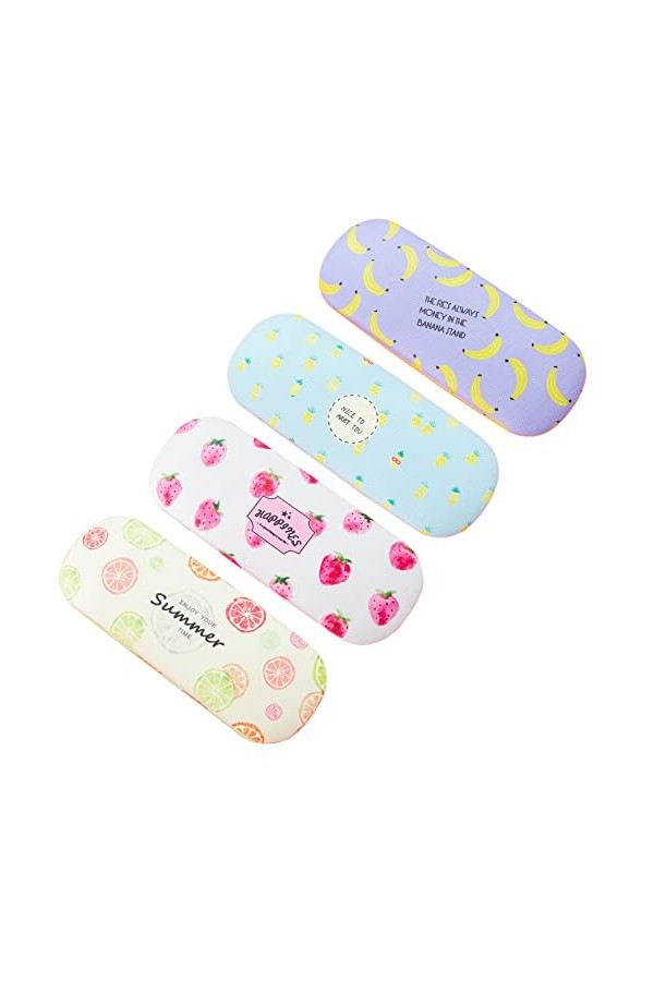 Zuzer 4PCS Étui à Lunettes Rigide Étui Lunettes Portable Étui de Lunettes Boîte de Protection de Lunettes de Soleil pour Homm