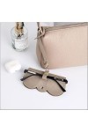 Braleto 5 Pièces Sac à lunettes de soleil en cuir souple, sacs à lunettes avec lanyard Portable organisateur sac à lunettes d