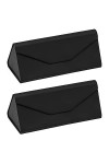 YANJINGHE 2 Pièces Lunettes Etui Lunettes, Boîte à Lunettes Portable, Étui à Lunettes, Coque Extérieure En Cuir Et Aimant Sna