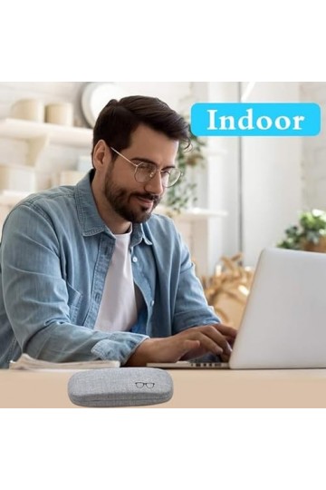 XFLYP Lot de 4 étuis à Lunettes étui Rigide pour Lunettes de Sécurité Sadapte à la Plupart des Lunettes et Lunettes de Solei