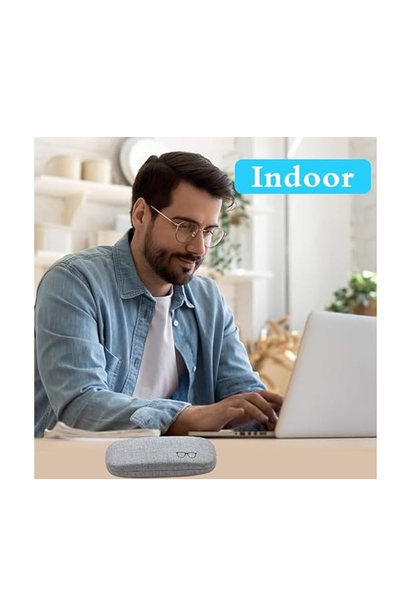 XFLYP Lot de 4 étuis à Lunettes étui Rigide pour Lunettes de Sécurité Sadapte à la Plupart des Lunettes et Lunettes de Solei