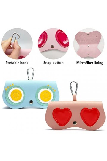 2 Pcs Étui Lunettes Soleil Sac Souple Mignonne Pochette Doublure Douce Protection Étui Lunettes Etui Stylo Lunettes Plat Etui