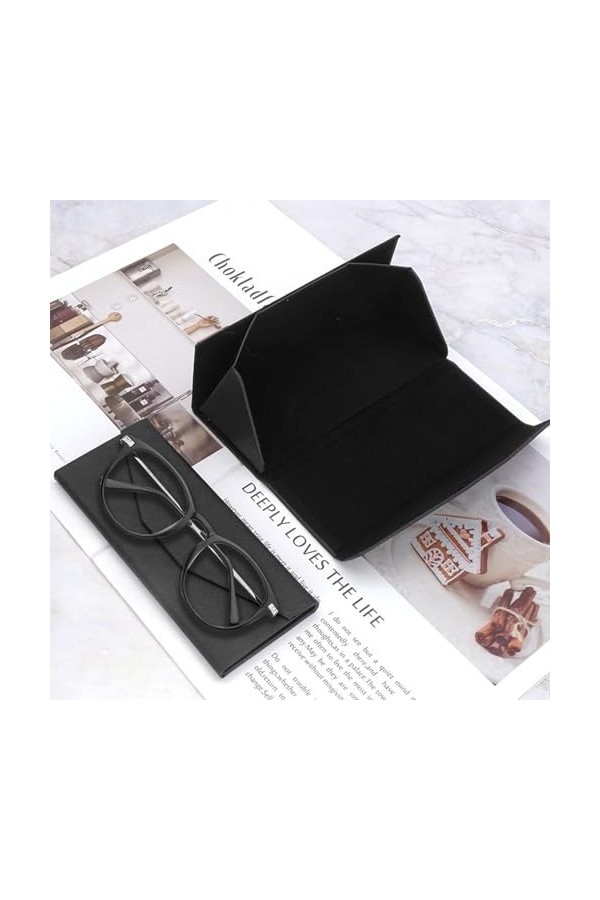 FZSECRIU Étuis à Lunettes Femme, Etui Lunettes Rigide Homme 3 Pièces, Boite a Lunette, Rangement Lunettes, Porte Lunettes