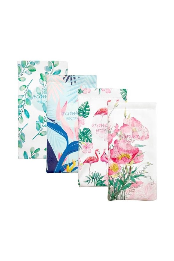 4 Pcs Etui Lunettes Souple Pochette Lunettes Soleil Etui Portable Lunettes Soleil Etui Lunettes Cuir Sac Lunettes Doublure In