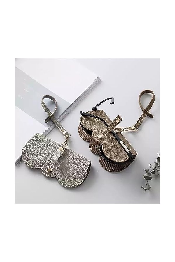 Lot de 3 étuis à lunettes de soleil en cuir à suspendre, étui à lunettes portable pour lunettes de soleil, étui à lunettes de