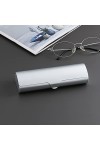 WOMLEX étui Lunettes Aluminium, Étui à lunettes léger en métal et étui à lunettes de soleil portable en velours avec chiffon 
