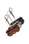 OUZHOU Lot de 3 étuis à lunettes de soleil en cuir souple, pochette de rangement portable pour lunettes de soleil, étui à lun