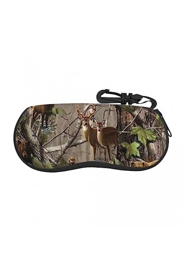 TRESILA Étui à lunettes de soleil en néoprène souple avec fermeture éclair - Pour homme et femme - Motif cœur rouge romantiqu