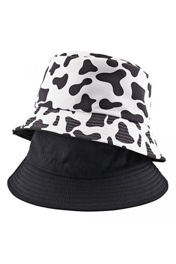 FALETO Bob réversible pour femme et fille - Chapeau de plage pliable - Tissu de qualité supérieure - noir - Taille unique