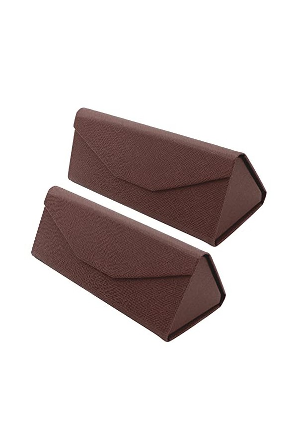 TBOC Étui Pliable Lunettes de Soleil - [Pack: 2 Unités] Boîte [Noire] Rigide [Triangulaire] avec [Fermeture Magnétique] Doubl
