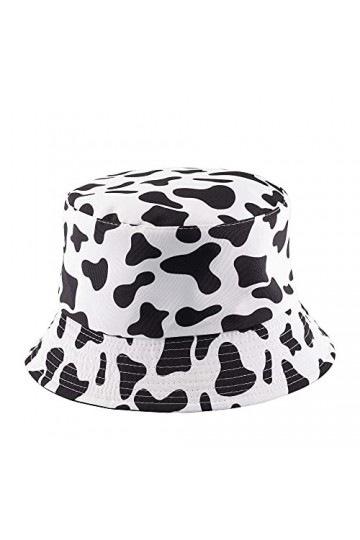 FALETO Bob réversible pour femme et fille - Chapeau de plage pliable - Tissu de qualité supérieure - noir - Taille unique