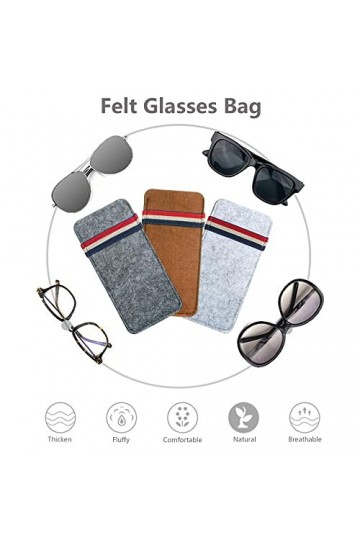 3 Pcs Sac Lunettes Doux Portable Sac Lunettes Soleil Souple Étui Lunettes Lecture Sac Rangement Lunettes Organisateur Étui St