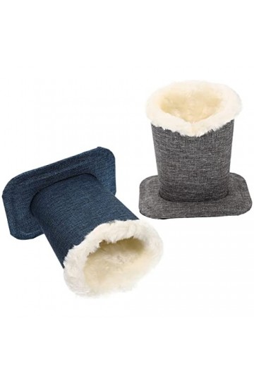 Zerodeko Porte- 2 Pièces Doublé De Peluche Porte-Lunettes en Cuir Étui À Lunettes en Peluche Doublé Base Étui À Lunettes Étui