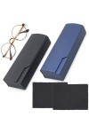 Générique 2 Pièces Etui Lunettes Rigide, Portable Boîte à Lunettes de Soleil en Cuir PU Étui de Protection Lunettes et Lunett