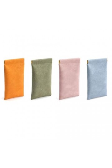 Knowing 4 Pièces Sac à Lunettes, Etui à Lunettes, Etui à Lunettes Souple et Portable, Etui de Rangement pour Lunettes de Sole