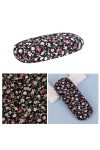 GiantGo Étui à lunettes en tissu floral rétro léger portable pour lunettes de lecture, lunettes de soleil, noir, Noir , taill