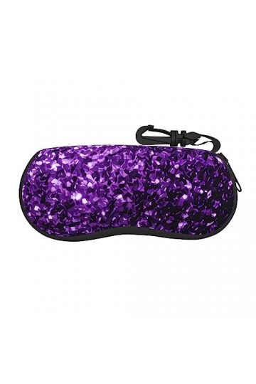 TRESILA Étui à lunettes de soleil en néoprène souple avec fermeture éclair - Pour homme et femme - Fleur bleue, Flamant rose 