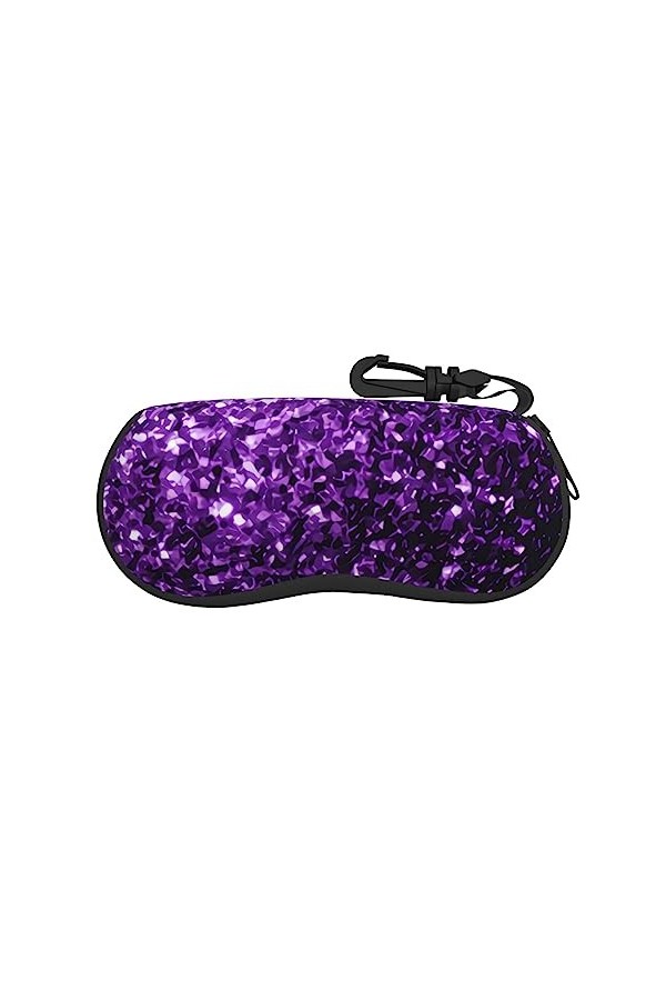 TRESILA Étui à lunettes de soleil en néoprène souple avec fermeture éclair - Pour homme et femme - Fleur bleue, Flamant rose 