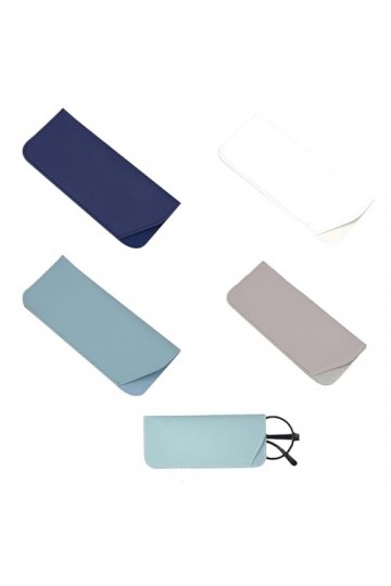 Haqatr Lot de 4 étuis à lunettes souples en cuir – Étui portable pour lunettes de lecture, lunettes de soleil, anti-rayures, 