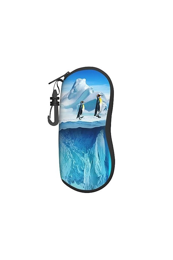 EVANEM Cas mou léger de lunettes de coeurs violets, boîte de lunettes de soleil imprimée par Anti-rayures portatives de tiret