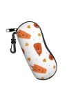 Étui à lunettes de soleil souple avec mousqueton citrouilles feuille dérable portable fermeture éclair boîte à lunettes de s