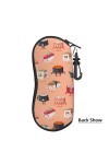 Étui à lunettes de soleil souple avec mousqueton Kawaii Sushi Food Portable Fermeture éclair Boîte à lunettes de sécurité pou