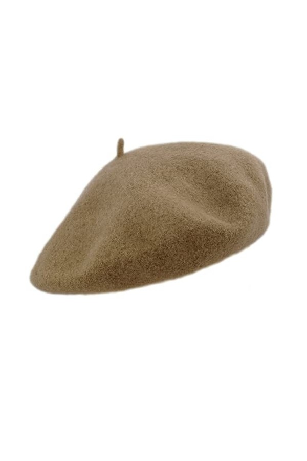 MELEGARI Casquette Basque Femme | 100% Laine | Margie Beret | Made in EU, Blanc 000, Taille Unique