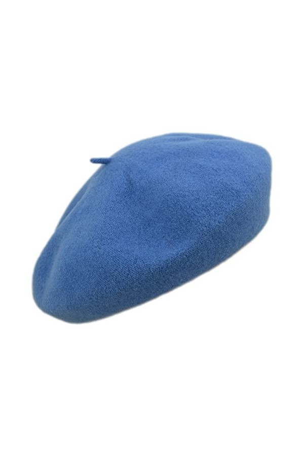 MELEGARI Casquette Basque Femme | 100% Laine | Margie Beret | Made in EU, Blanc 000, Taille Unique