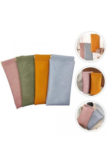 WRITWAA 4 Pièces Sac De Rangement Pour Lunettes à Lunettes Pour Plusieurs Lunettes Pochette à Lunettes Porte-lunettes Hommes 