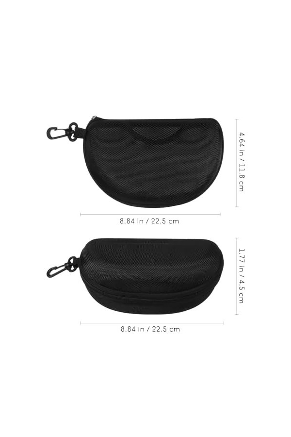 Sosoport À Lunettes De Soleil Rigide Boîte À Lunettes Portable Avec Fermeture Éclair Et Crochet De Voyage À Fermeture Éclair 
